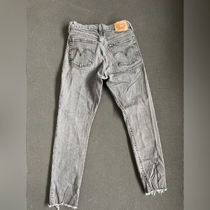 Women’s Levi 501 skinny black wash jeans